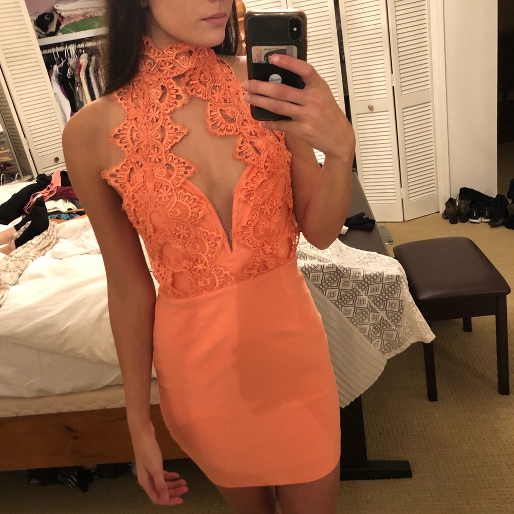 Sexy Lace Choker Dress